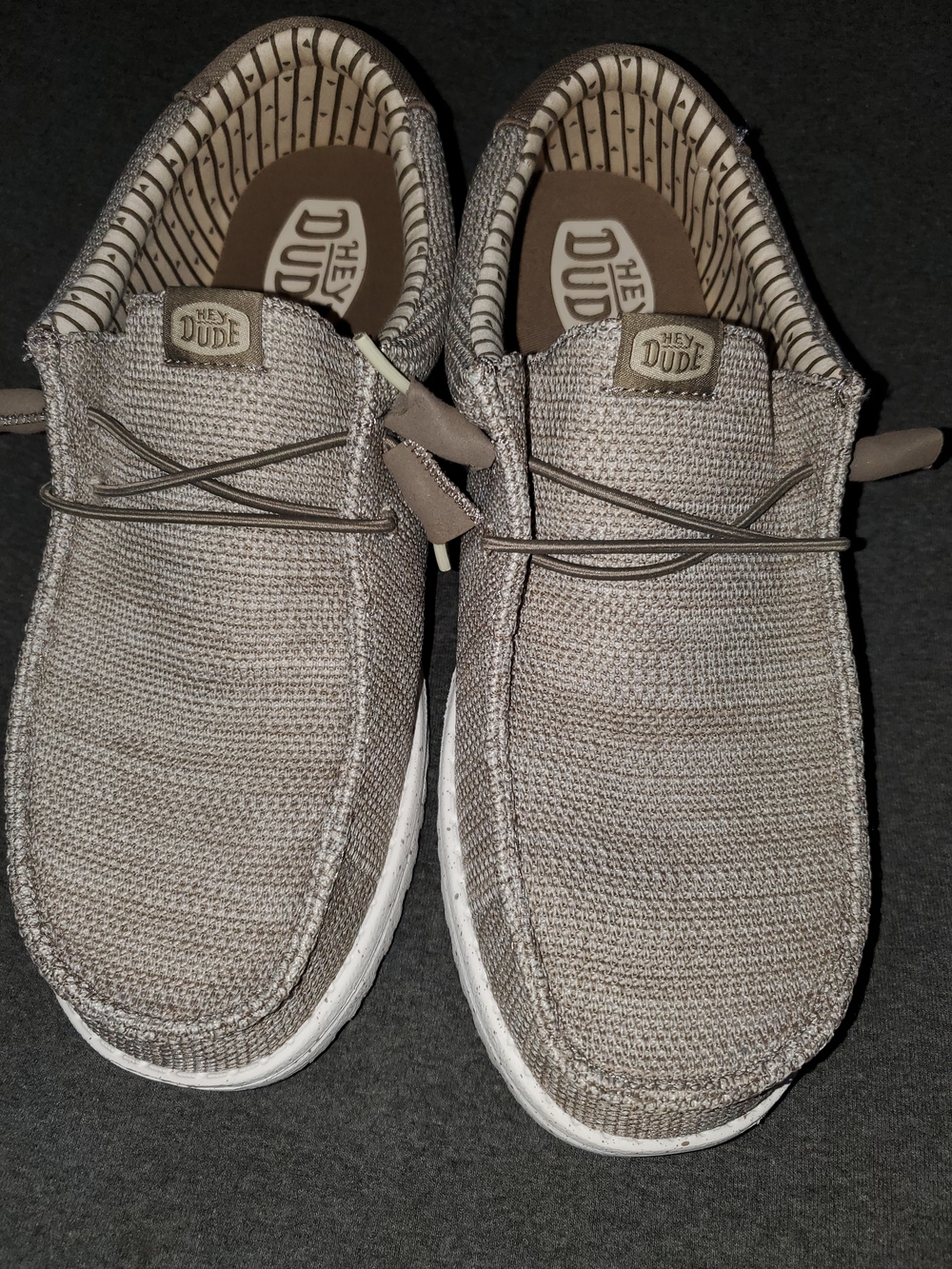 Hey Dude Men's Wally Stretch Casual Shoes - Tan Size 10 EE